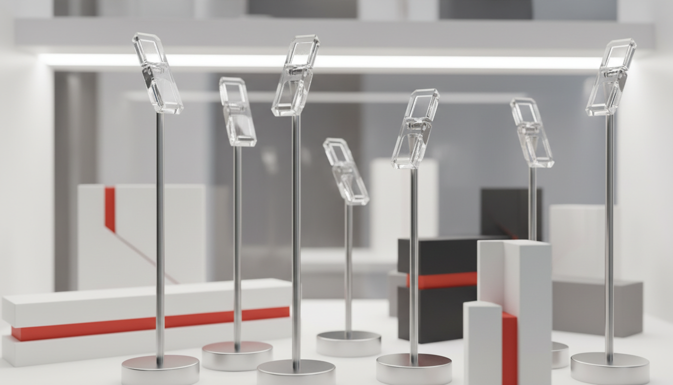 Эффективное использование ценникодержателей на ножке для организации витрин и отделов магазина